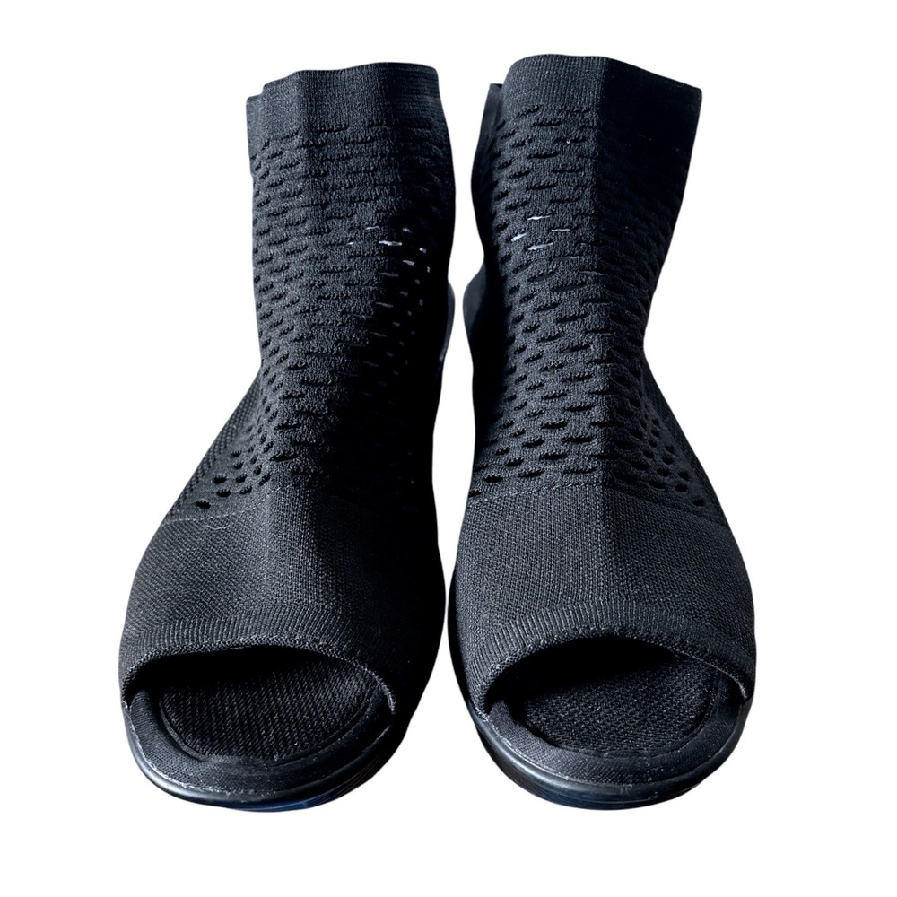 Bernie Mev Black Josephina Stretch Knit Platform Wedge Sandals, Size 10 (EU 41) - Picture 4 of 10